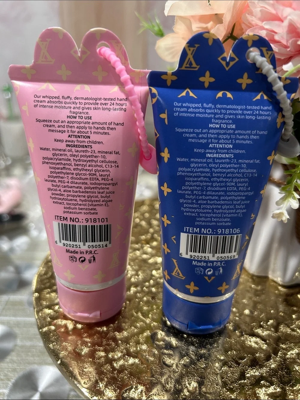 Kids  Travel Friendly Hand Cream Duo - Pink & Blue. 60ml.